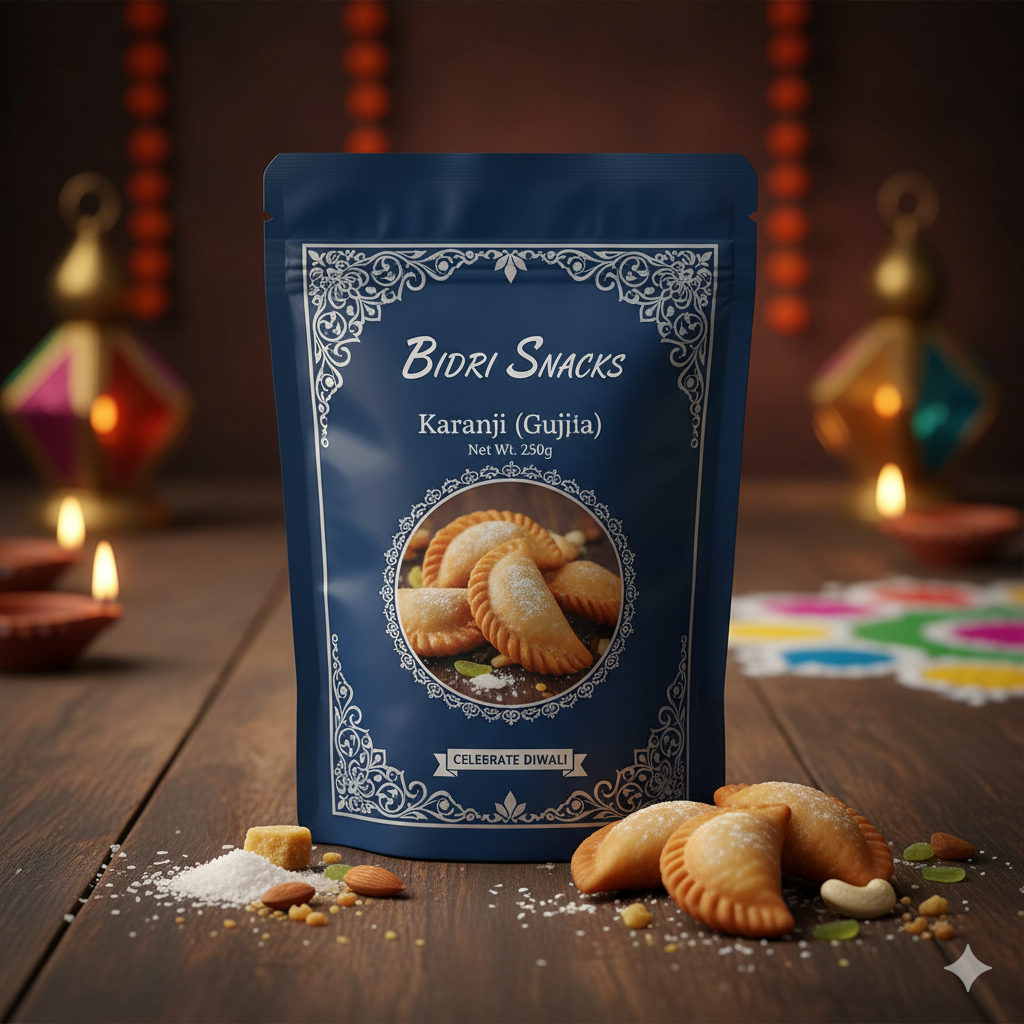 Bidri snacks - karanji